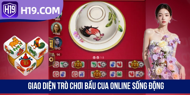 Giao diện trò chơi Bầu Cua Online sống động
